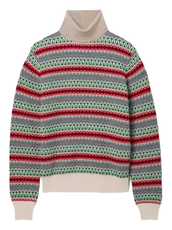 Loro Piana Holiday Noel Fair Isle Cashmere-jacquard Turtleneck Sweater