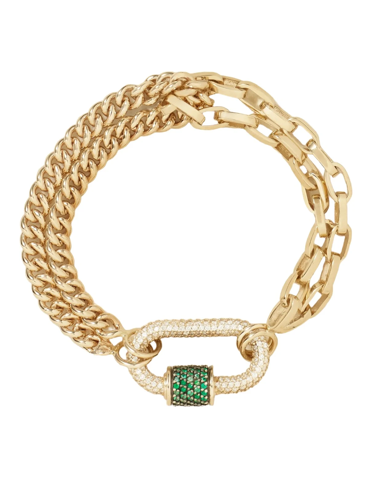 18-karat Gold, Emerald And Diamond Bracelet - Multi 18-karat Gold, Emerald And Diamond Bracelet - Multi