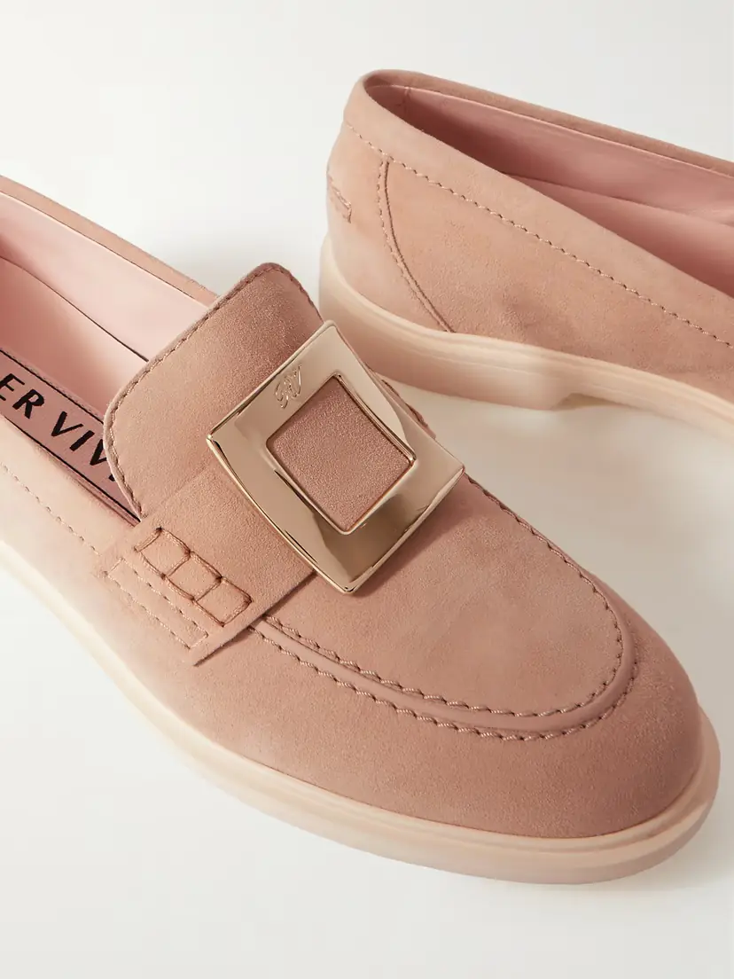 Roger Vivier Embellished Suede Loafers | Thumbnail 4 Roger Vivier Embellished Suede Loafers | Thumbnail 4