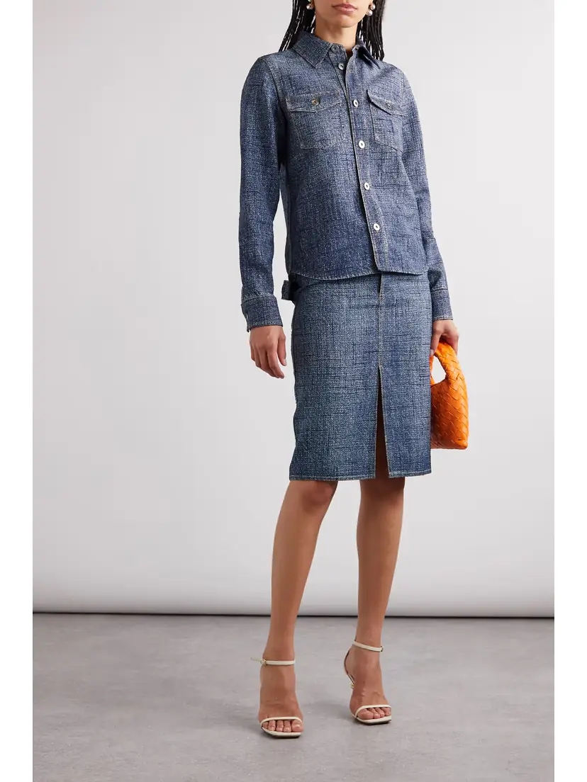 Bottega Veneta Printed Denim Shirt | Thumbnail 2