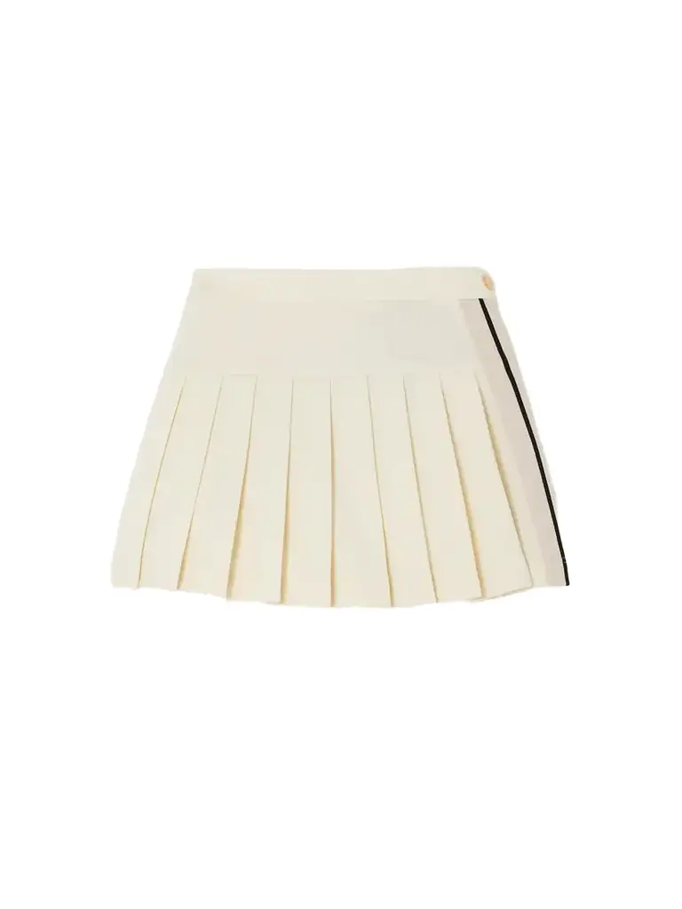 Pleated Crepe Tennis Skirt