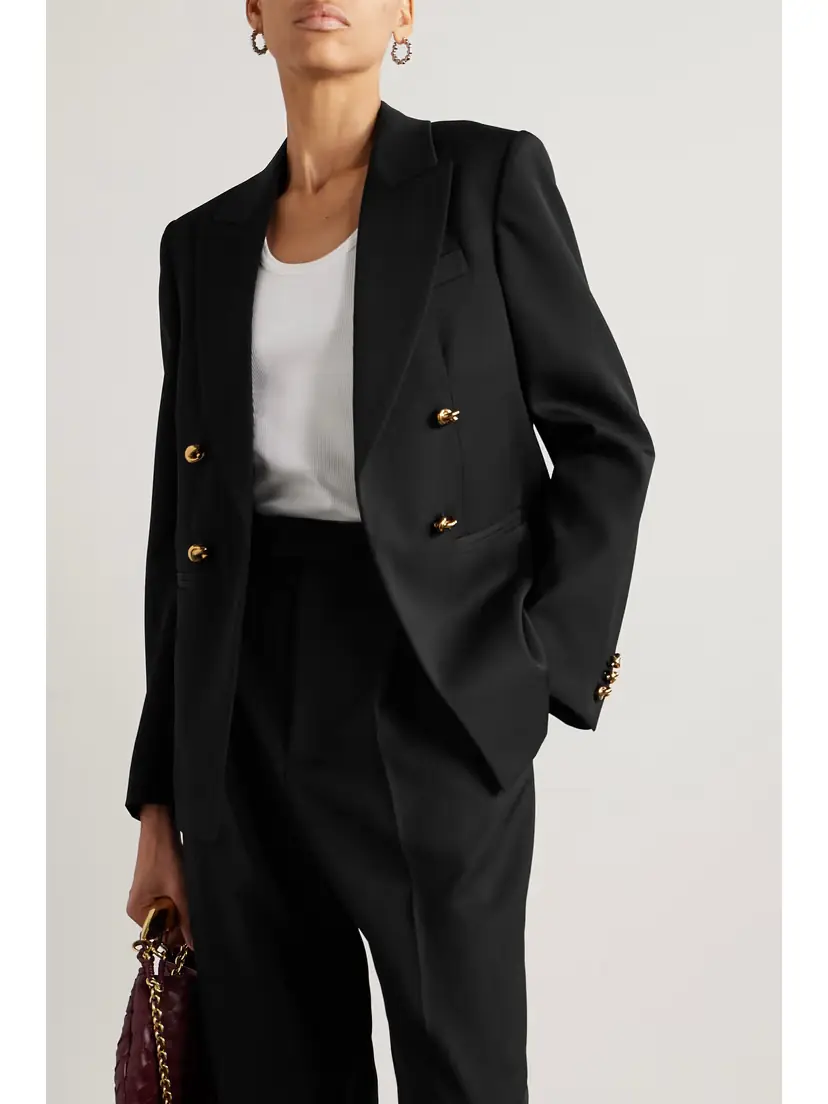 Bottega Veneta Embellished Double-breasted Wool-twill Blazer | Thumbnail 3 Bottega Veneta Embellished Double-breasted Wool-twill Blazer | Thumbnail 3