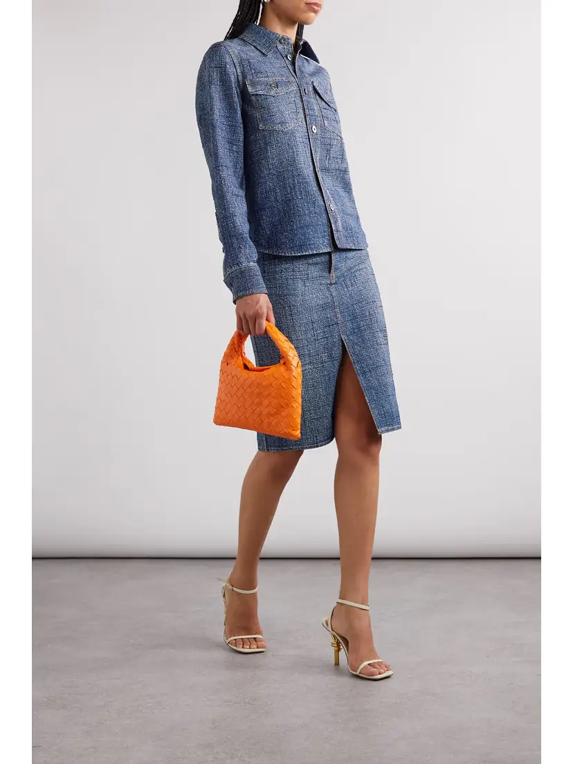 Bottega Veneta Denim-effect Woven Midi Skirt | Thumbnail 2