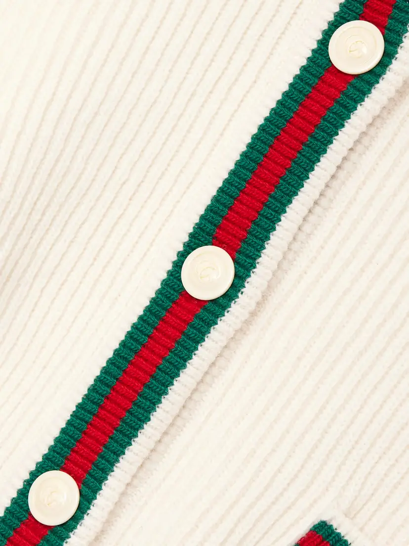 Gucci Hooded Striped Ribbed Wool Cardigan | Thumbnail 5 Gucci Hooded Striped Ribbed Wool Cardigan | Thumbnail 5