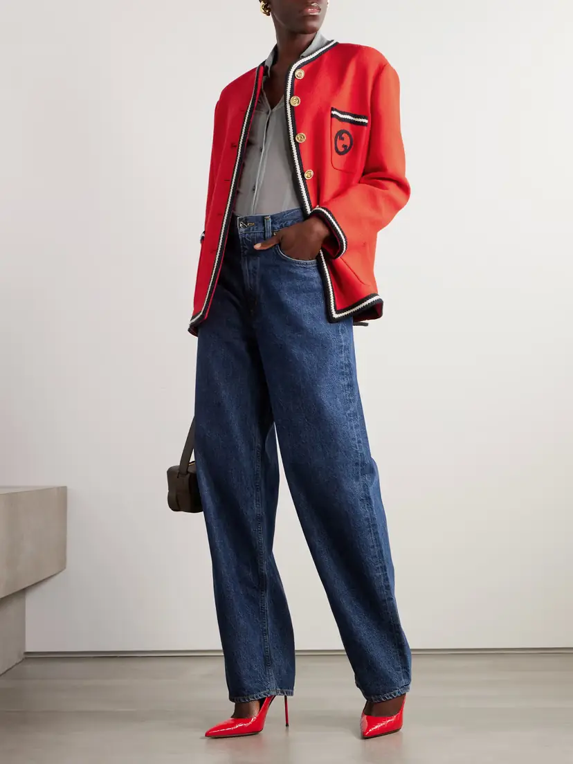 Gucci Striped Wool-blend Tweed Jacket | Thumbnail 2 Gucci Striped Wool-blend Tweed Jacket | Thumbnail 2