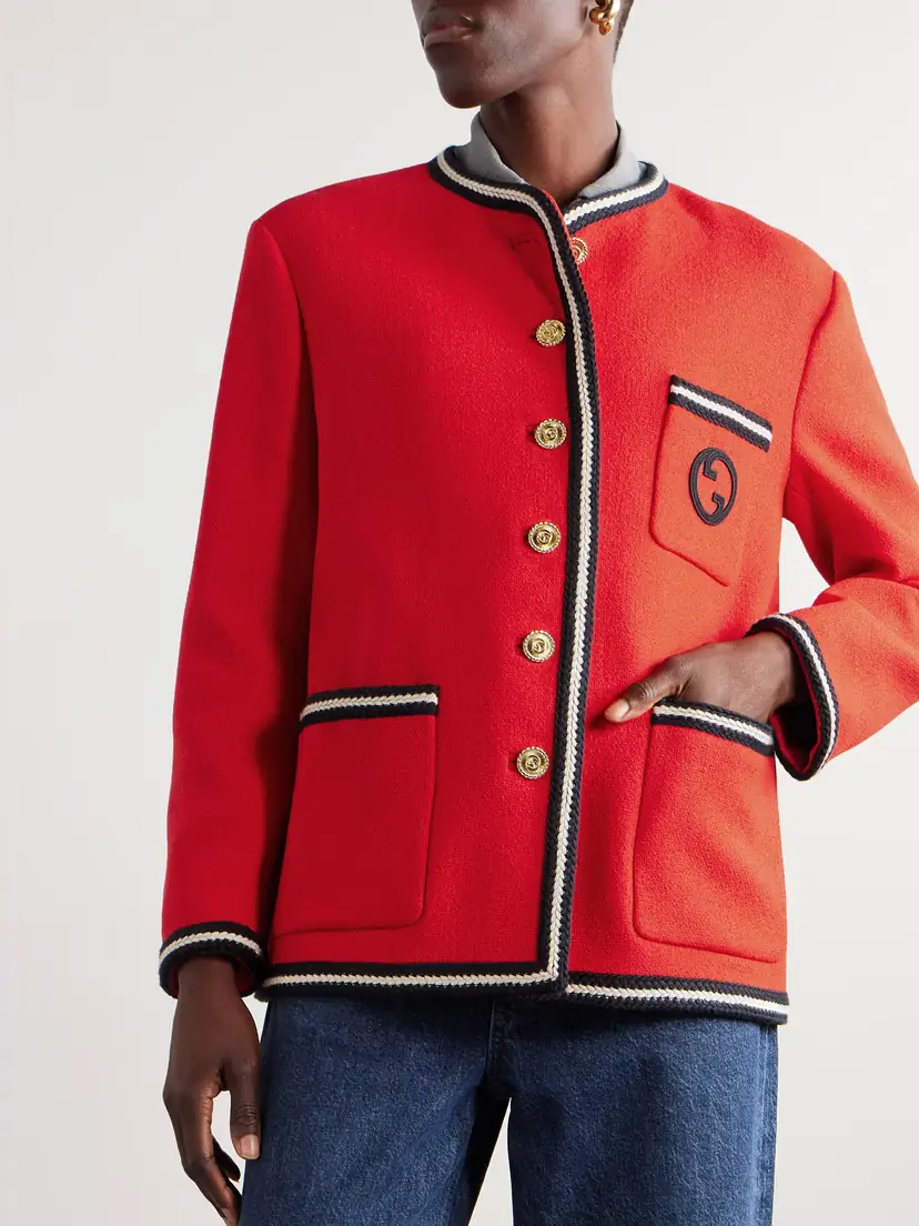 Gucci Striped Wool-blend Tweed Jacket | Thumbnail 3 Gucci Striped Wool-blend Tweed Jacket | Thumbnail 3