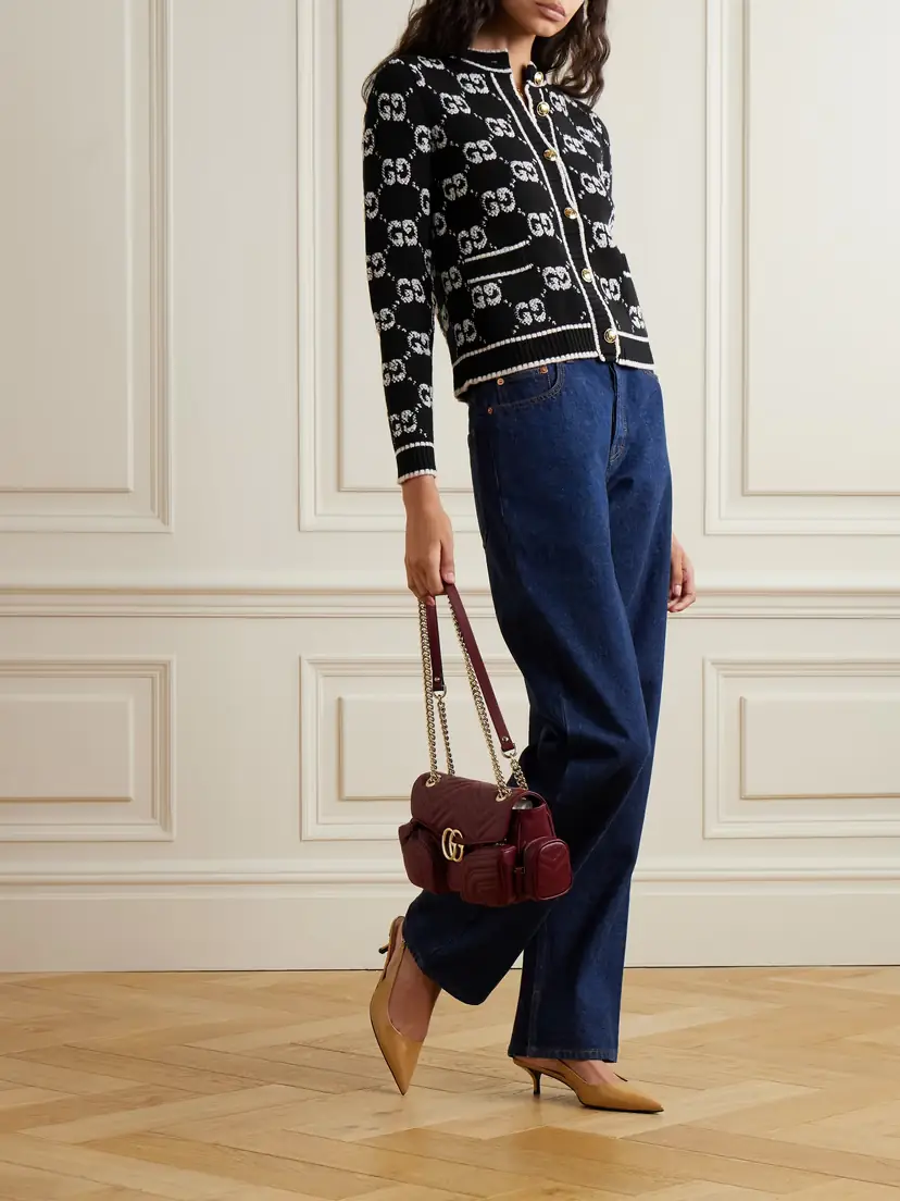 Gucci Jacquard-knit Wool-bouclé Cardigan | Thumbnail 2 Gucci Jacquard-knit Wool-bouclé Cardigan | Thumbnail 2