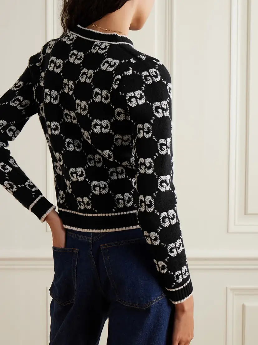 Gucci Jacquard-knit Wool-bouclé Cardigan | Thumbnail 3 Gucci Jacquard-knit Wool-bouclé Cardigan | Thumbnail 3