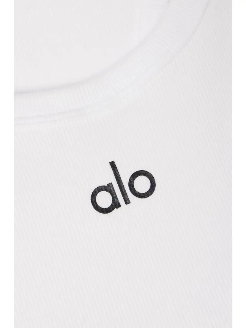 Alo Yoga Aspire Cropped Ribbed Cotton-blend Jersey Tank | Thumbnail 5 Alo Yoga Aspire Cropped Ribbed Cotton-blend Jersey Tank | Thumbnail 5