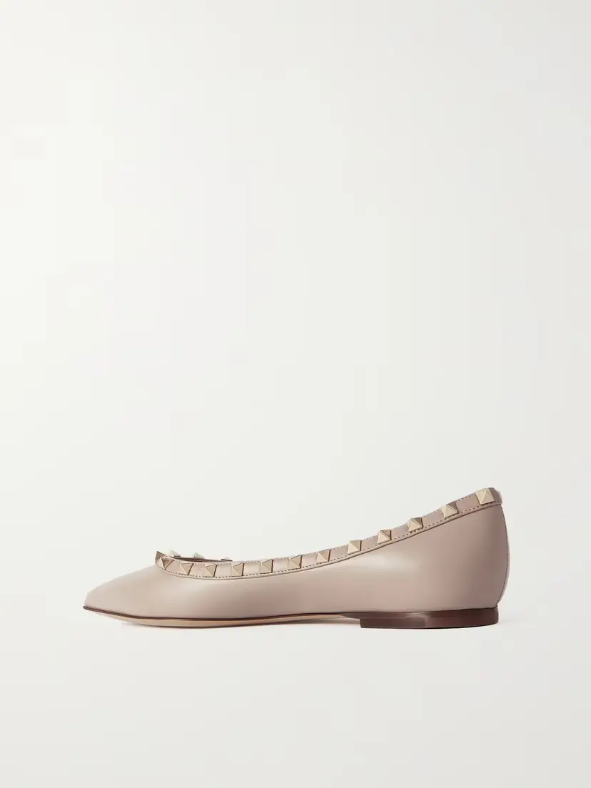 Valentino Garavani Rockstud Leather Point-toe Flats | Thumbnail 3