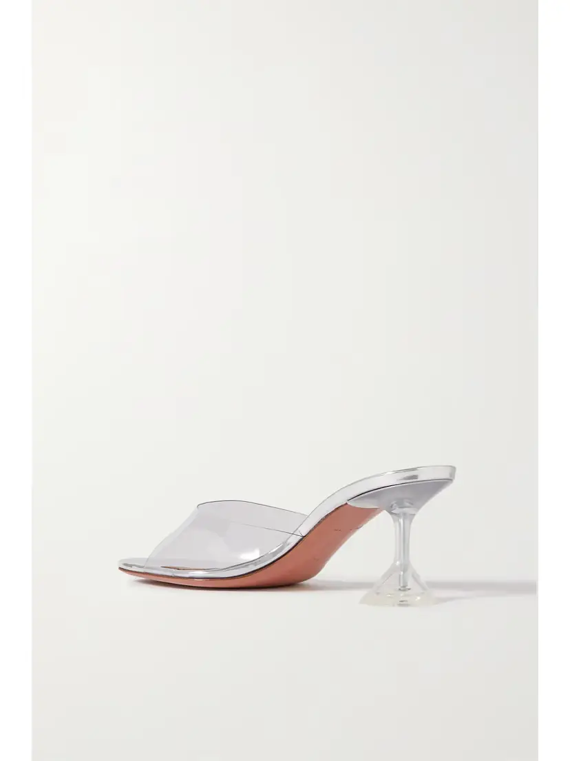Amina Muaddi Lupita Glass Pvc Mules | Thumbnail 3 Amina Muaddi Lupita Glass Pvc Mules | Thumbnail 3