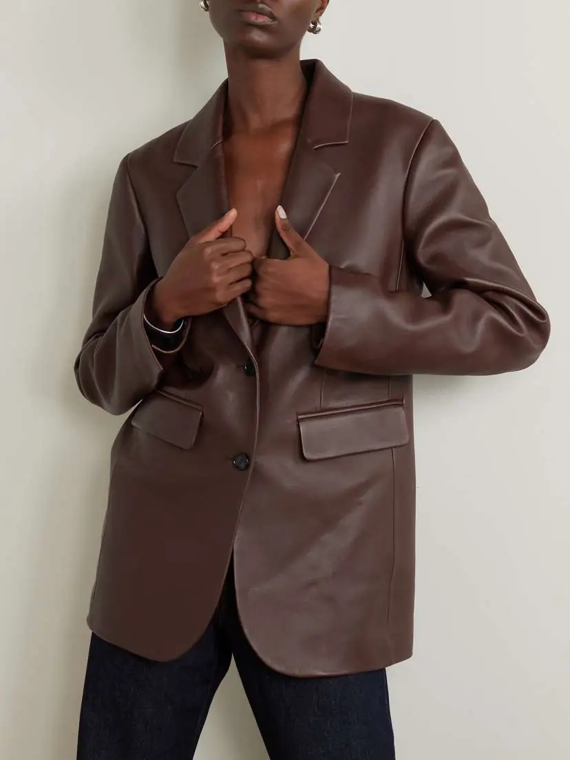 Loewe Paneled Leather Blazer | Thumbnail 3 Loewe Paneled Leather Blazer | Thumbnail 3
