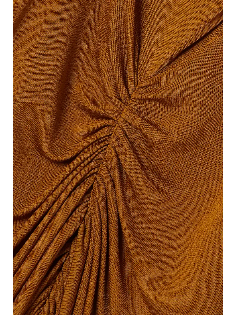 Saint Laurent Ruched Jersey Maxi Dress | Thumbnail 4