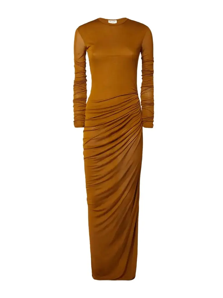 Ruched Jersey Maxi Dress