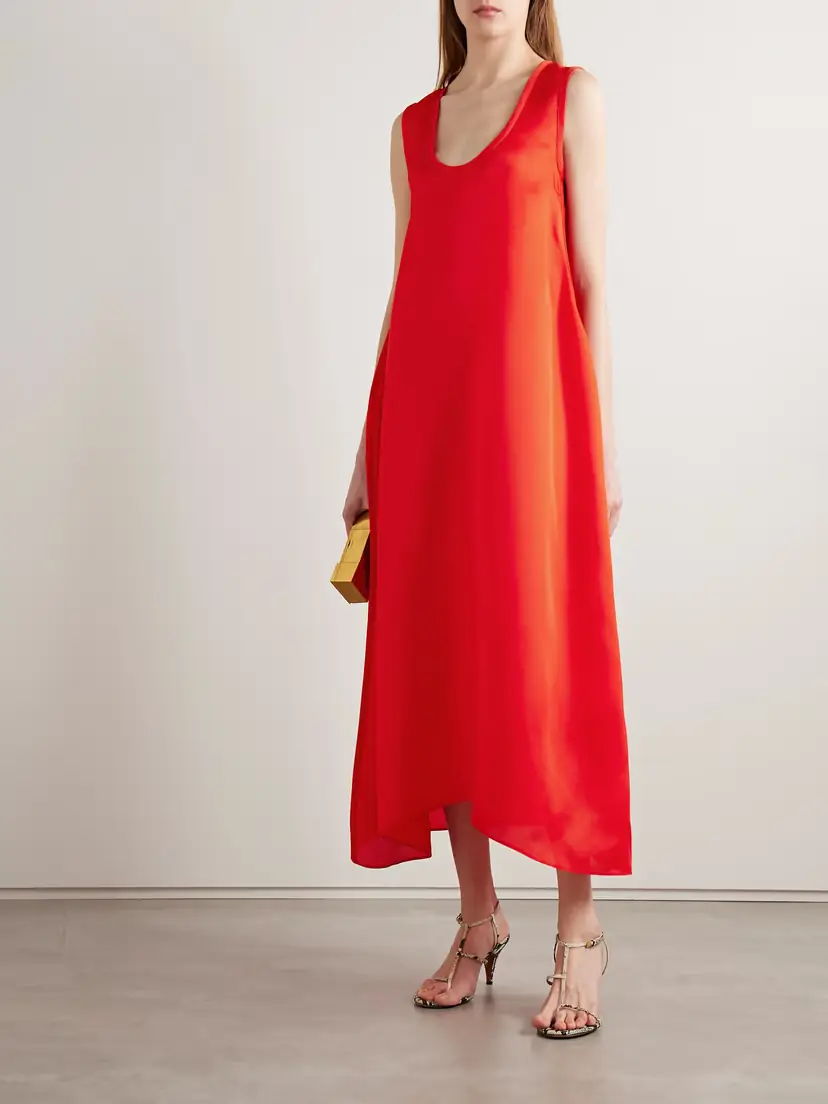 Khaite Coli Silk-organza Midi Dress | Thumbnail 2