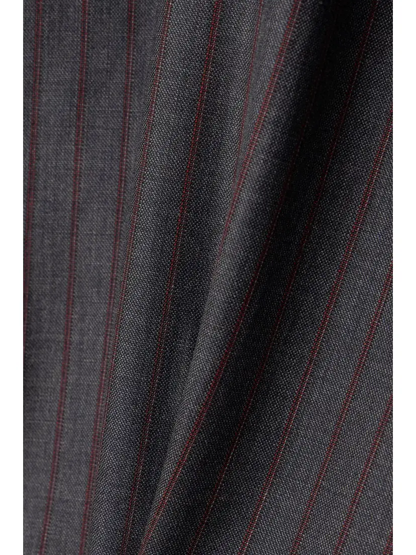 Balenciaga Oversized Double-breasted Distressed Pinstriped Wool Blazer | Thumbnail 5