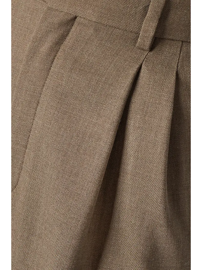 Saint Laurent Pleated Wool-twill Straight-leg Pants | Thumbnail 4 Saint Laurent Pleated Wool-twill Straight-leg Pants | Thumbnail 4