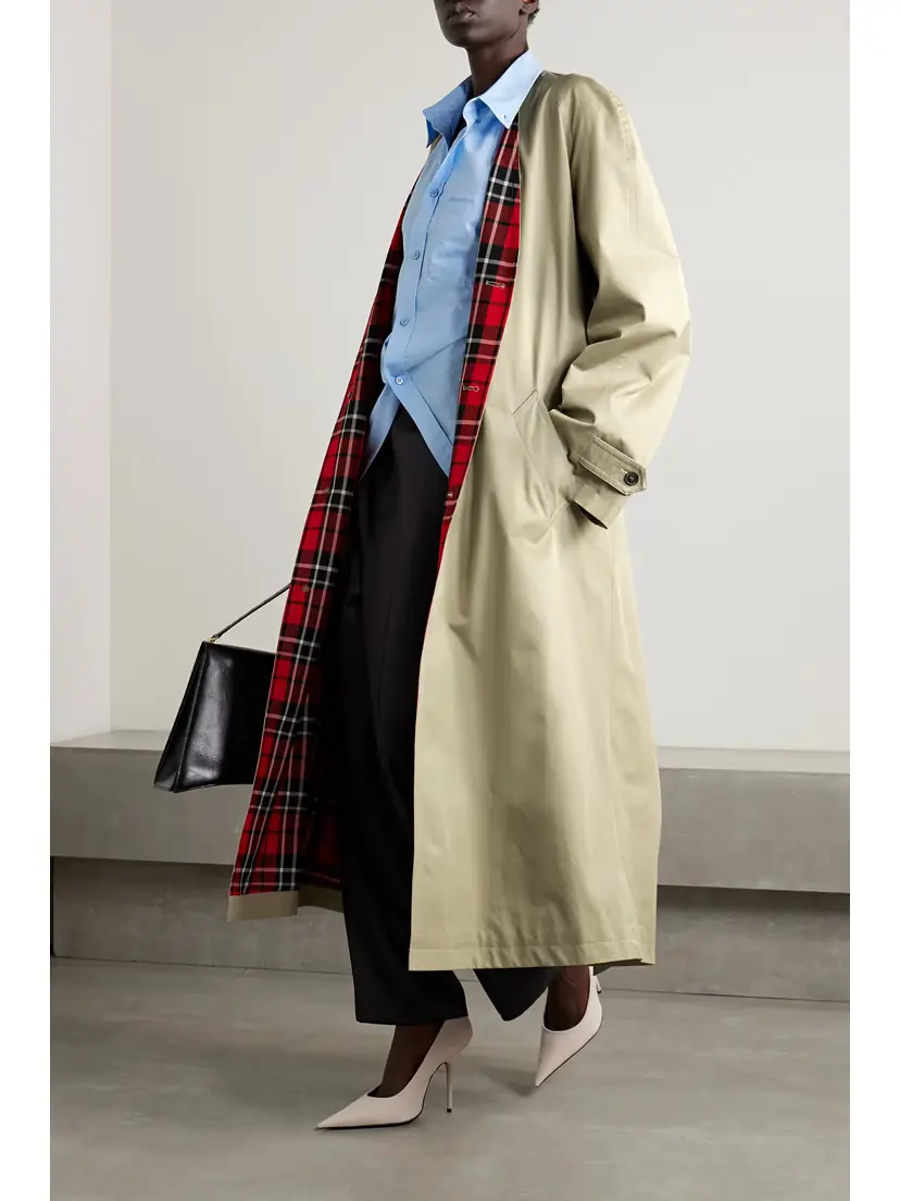 Balenciaga Oversized Belted Cotton-drill Trench Coat | Thumbnail 2 Balenciaga Oversized Belted Cotton-drill Trench Coat | Thumbnail 2