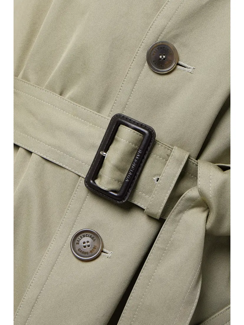 Balenciaga Oversized Belted Cotton-drill Trench Coat | Thumbnail 5 Balenciaga Oversized Belted Cotton-drill Trench Coat | Thumbnail 5