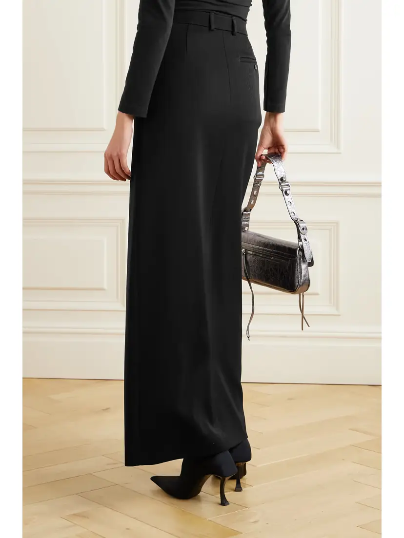 Balenciaga Wrap-effect Wool-gabardine Maxi Skirt | Thumbnail 3 Balenciaga Wrap-effect Wool-gabardine Maxi Skirt | Thumbnail 3