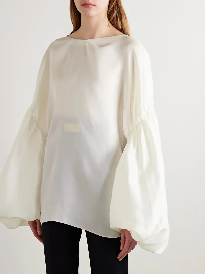 Khaite Quico Oversized Silk Blouse | Thumbnail 3 Khaite Quico Oversized Silk Blouse | Thumbnail 3