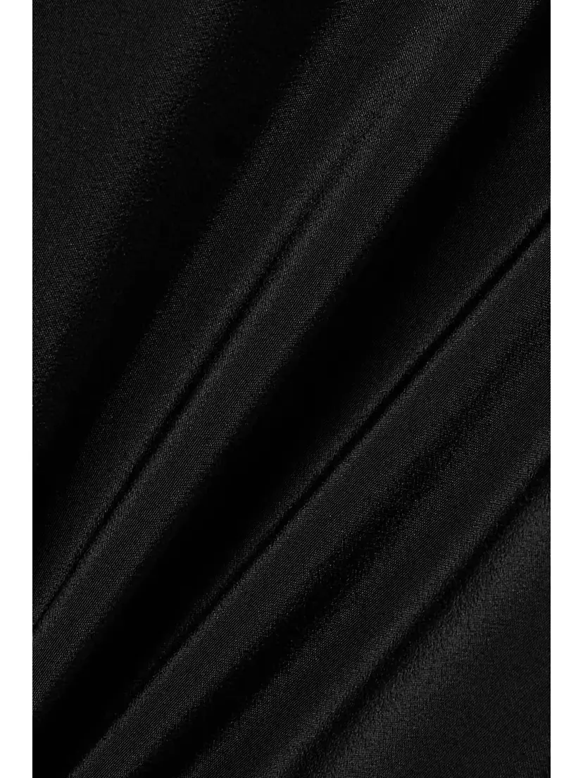 Balenciaga Draped Wrap-effect Silk Crepe De Chine Mini Dress | Thumbnail 4 Balenciaga Draped Wrap-effect Silk Crepe De Chine Mini Dress | Thumbnail 4