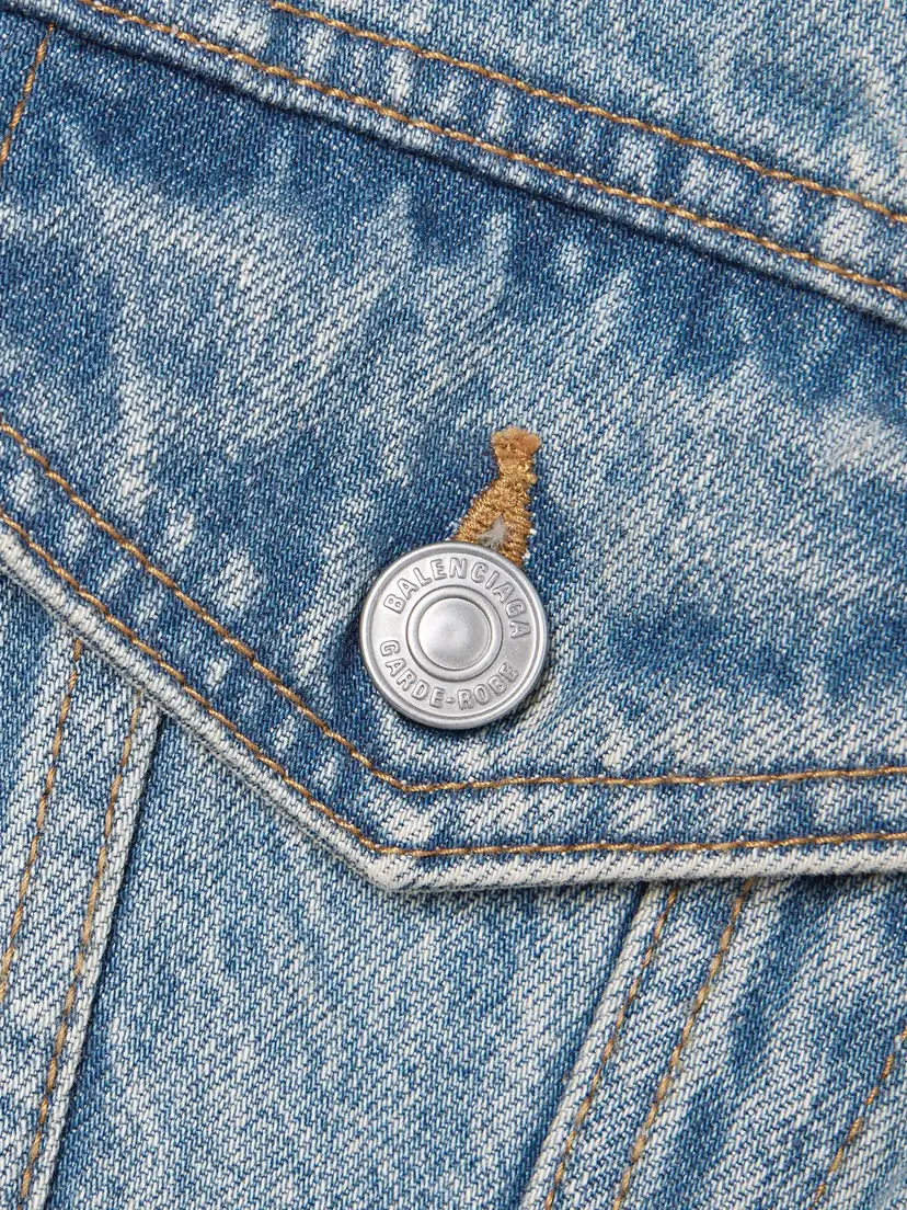 Balenciaga Hourglass Oversized Denim Jacket | Thumbnail 4 Balenciaga Hourglass Oversized Denim Jacket | Thumbnail 4