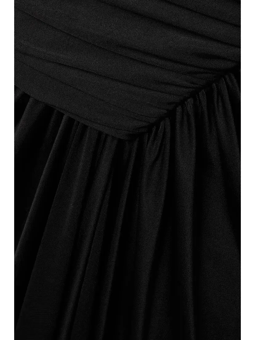 Saint Laurent Asymmetric Draped Jersey Midi Skirt | Thumbnail 4 Saint Laurent Asymmetric Draped Jersey Midi Skirt | Thumbnail 4