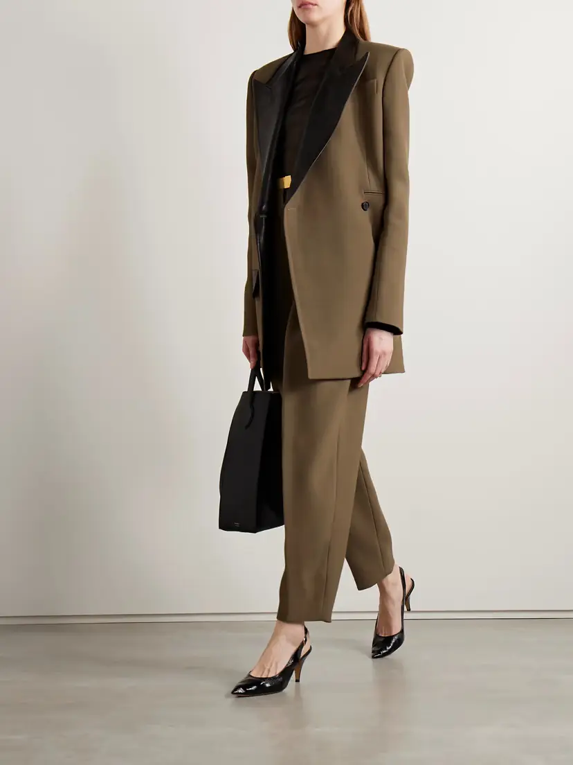 Khaite Ashford Pleated Woven Tapered Pants | Thumbnail 5