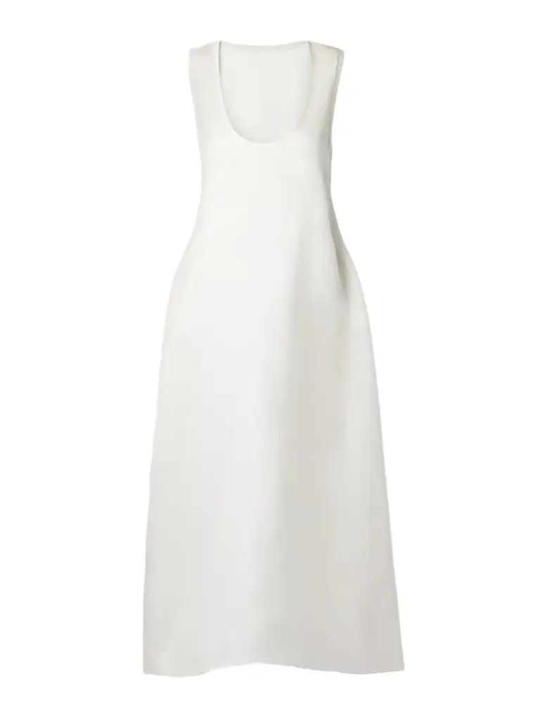 Khaite Coli Silk-organza Midi Dress | Thumbnail 1 Khaite Coli Silk-organza Midi Dress | Thumbnail 1