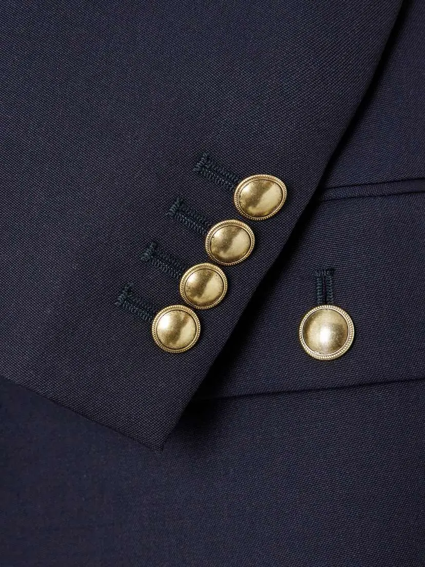 Saint Laurent Grain De Poudre Wool Blazer | Thumbnail 4 Saint Laurent Grain De Poudre Wool Blazer | Thumbnail 4