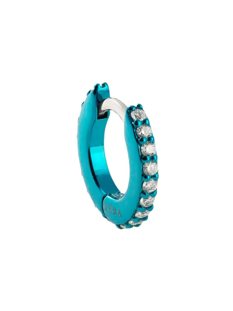EÉRA Mini White Gold Diamond Single Hoop Earring | Image 1 EÉRA Mini White Gold Diamond Single Hoop Earring | Image 1