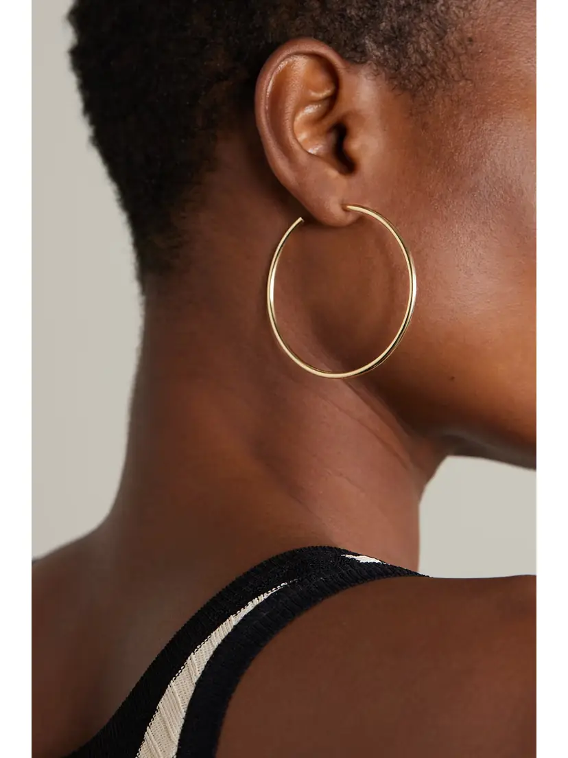 Jennifer Fisher 2"" Thread Gold-plated Hoop Earrings | Thumbnail 2 Jennifer Fisher 2"" Thread Gold-plated Hoop Earrings | Thumbnail 2