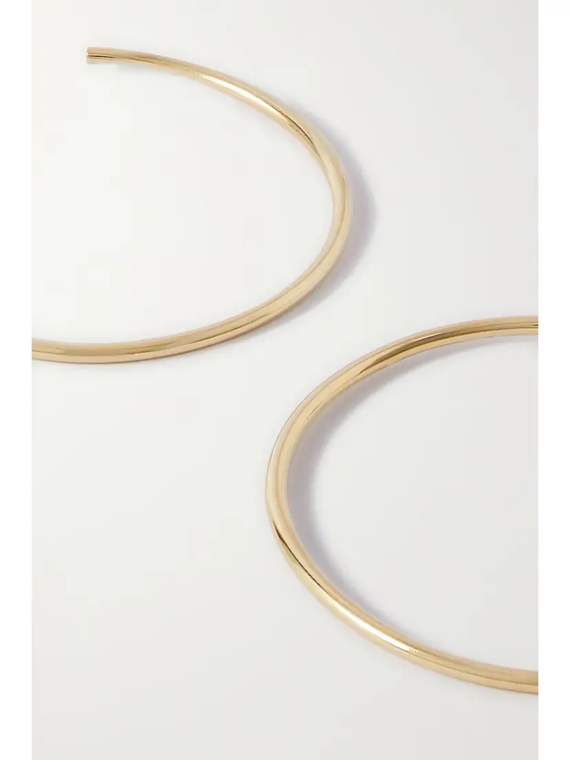 Jennifer Fisher 2"" Thread Gold-plated Hoop Earrings | Thumbnail 4 Jennifer Fisher 2"" Thread Gold-plated Hoop Earrings | Thumbnail 4