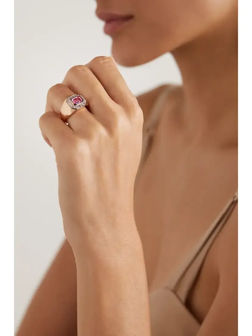 SHAY Champion 18-karat Rose Gold, Sapphire And Diamond Ring | Thumbnail 2 SHAY Champion 18-karat Rose Gold, Sapphire And Diamond Ring | Thumbnail 2