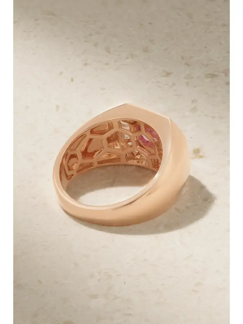SHAY Champion 18-karat Rose Gold, Sapphire And Diamond Ring | Thumbnail 3 SHAY Champion 18-karat Rose Gold, Sapphire And Diamond Ring | Thumbnail 3