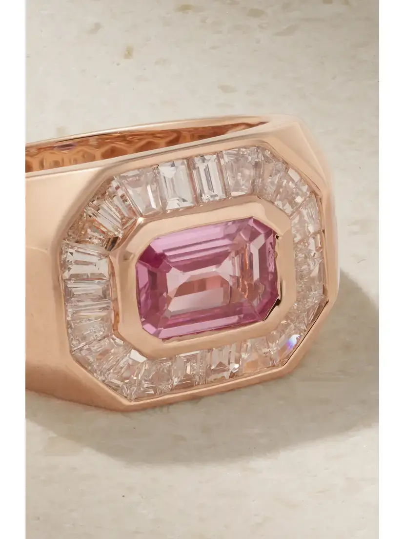 SHAY Champion 18-karat Rose Gold, Sapphire And Diamond Ring | Thumbnail 4 SHAY Champion 18-karat Rose Gold, Sapphire And Diamond Ring | Thumbnail 4