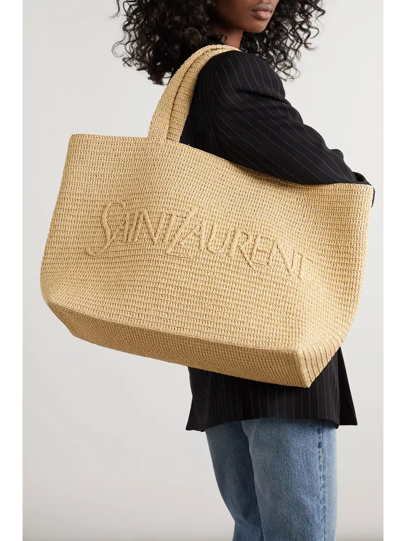 Saint Laurent Oversized Raffia Tote | Thumbnail 2