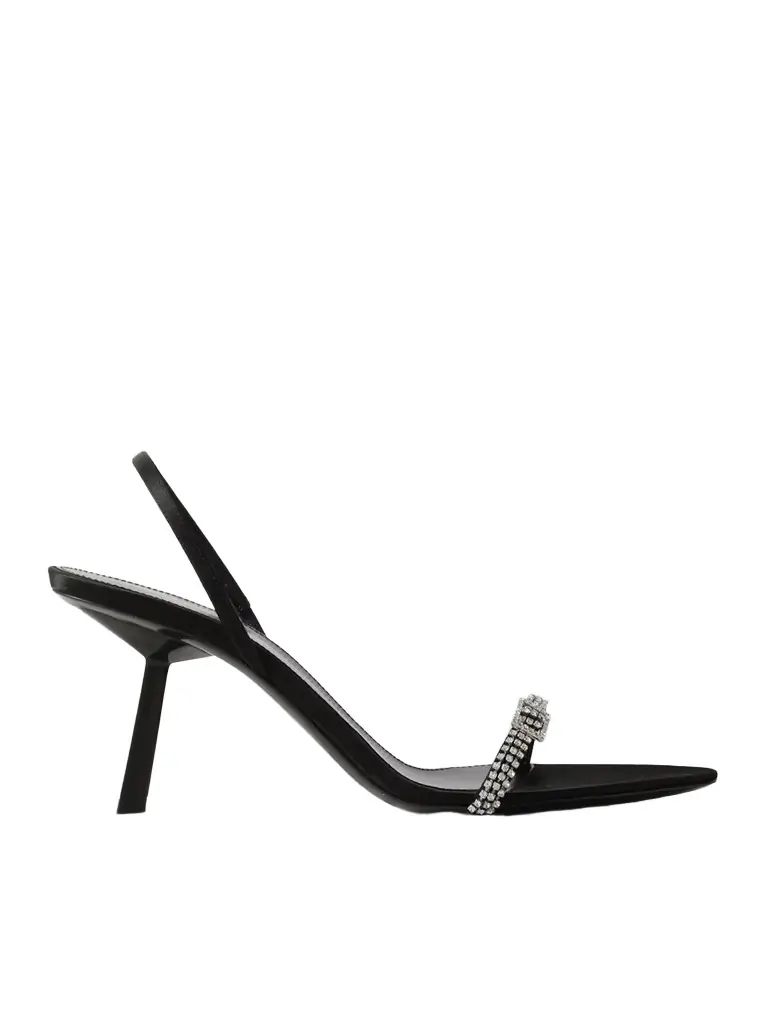 Rendez-vous Crystal-embellished Satin Slingback Sandals - EU 42