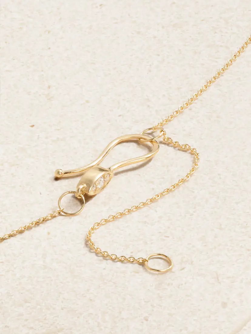 Melissa Joy Manning 14-karat Recycled Gold, Emerald And Diamond Necklace | Thumbnail 3 Melissa Joy Manning 14-karat Recycled Gold, Emerald And Diamond Necklace | Thumbnail 3