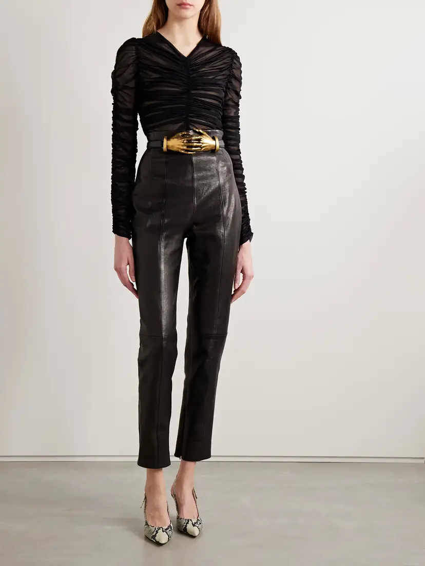 Khaite Lenn High-rise Leather Pants | Thumbnail 2