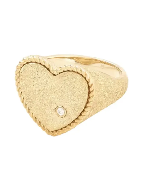 Coeur Pailletee 9-karat Gold Diamond Ring Coeur Pailletee 9-karat Gold Diamond Ring