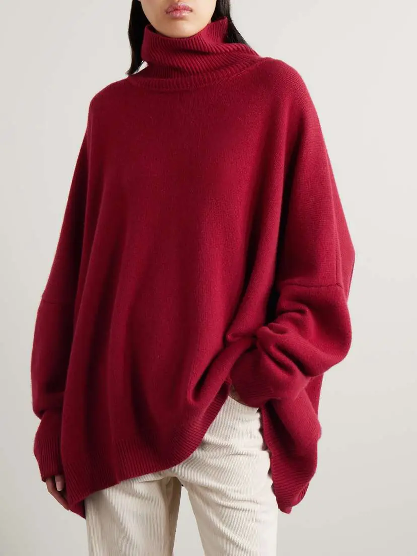 The Row Vinicius Oversized Cashmere Turtleneck Sweater | Thumbnail 3 The Row Vinicius Oversized Cashmere Turtleneck Sweater | Thumbnail 3
