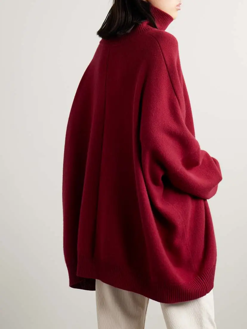 The Row Vinicius Oversized Cashmere Turtleneck Sweater | Thumbnail 4 The Row Vinicius Oversized Cashmere Turtleneck Sweater | Thumbnail 4