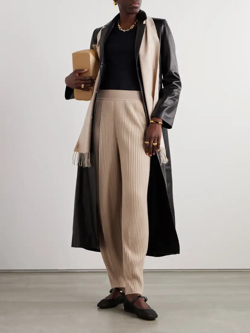 Loro Piana Ribbed Cashmere Tapered Pants | Thumbnail 2 Loro Piana Ribbed Cashmere Tapered Pants | Thumbnail 2