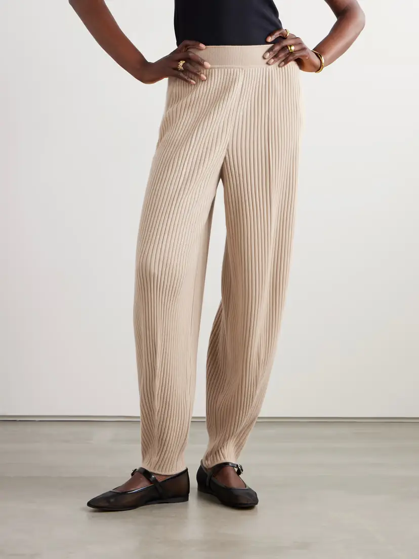 Loro Piana Ribbed Cashmere Tapered Pants | Thumbnail 3 Loro Piana Ribbed Cashmere Tapered Pants | Thumbnail 3