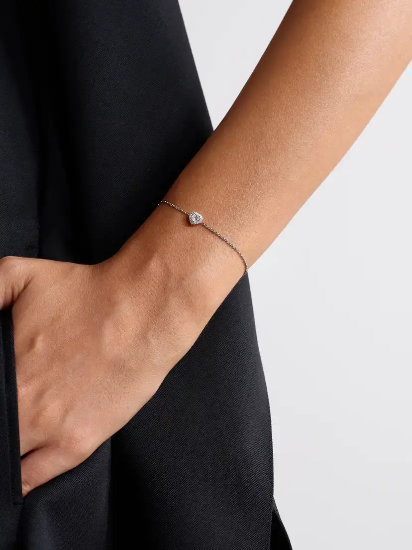 De Beers London Aura Solitare 18-karat White Gold Diamond Bracelet | Thumbnail 2