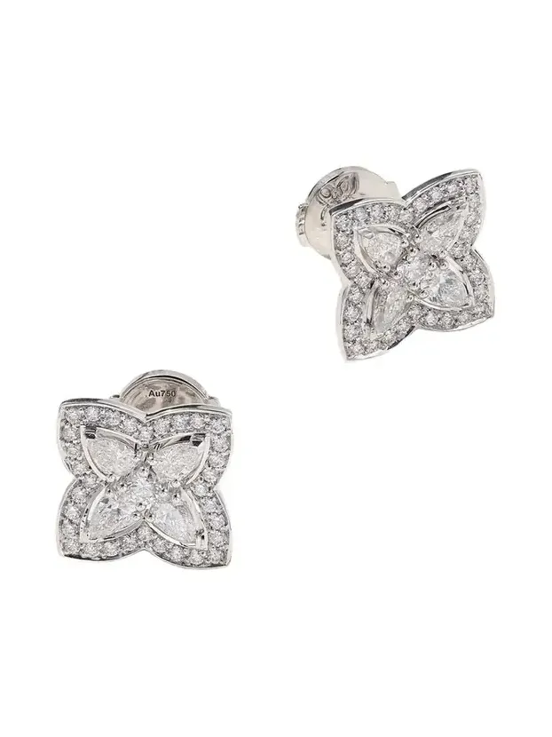 Lotus By De Beers 18-karat White Gold Diamond Earrings Lotus By De Beers 18-karat White Gold Diamond Earrings
