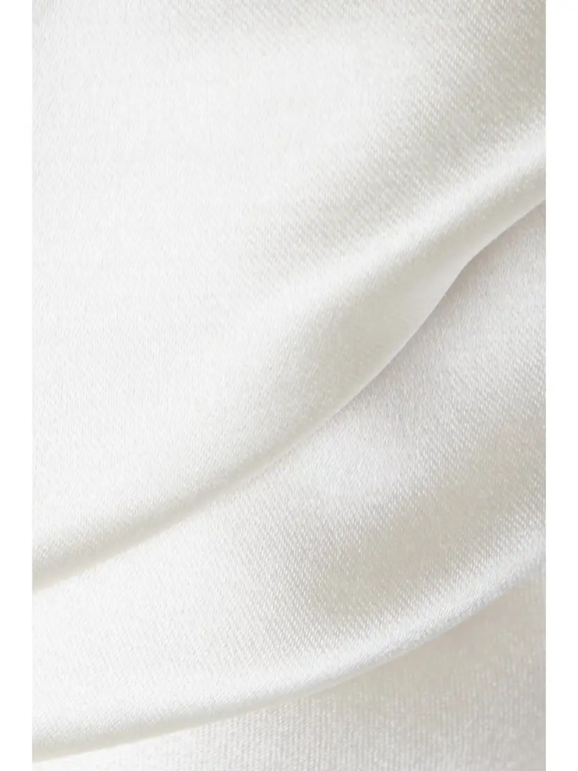 Danielle Frankel Noa Off-the-shoulder Draped Wool And Silk-blend Charmeuse Gown | Thumbnail 4 Danielle Frankel Noa Off-the-shoulder Draped Wool And Silk-blend Charmeuse Gown | Thumbnail 4