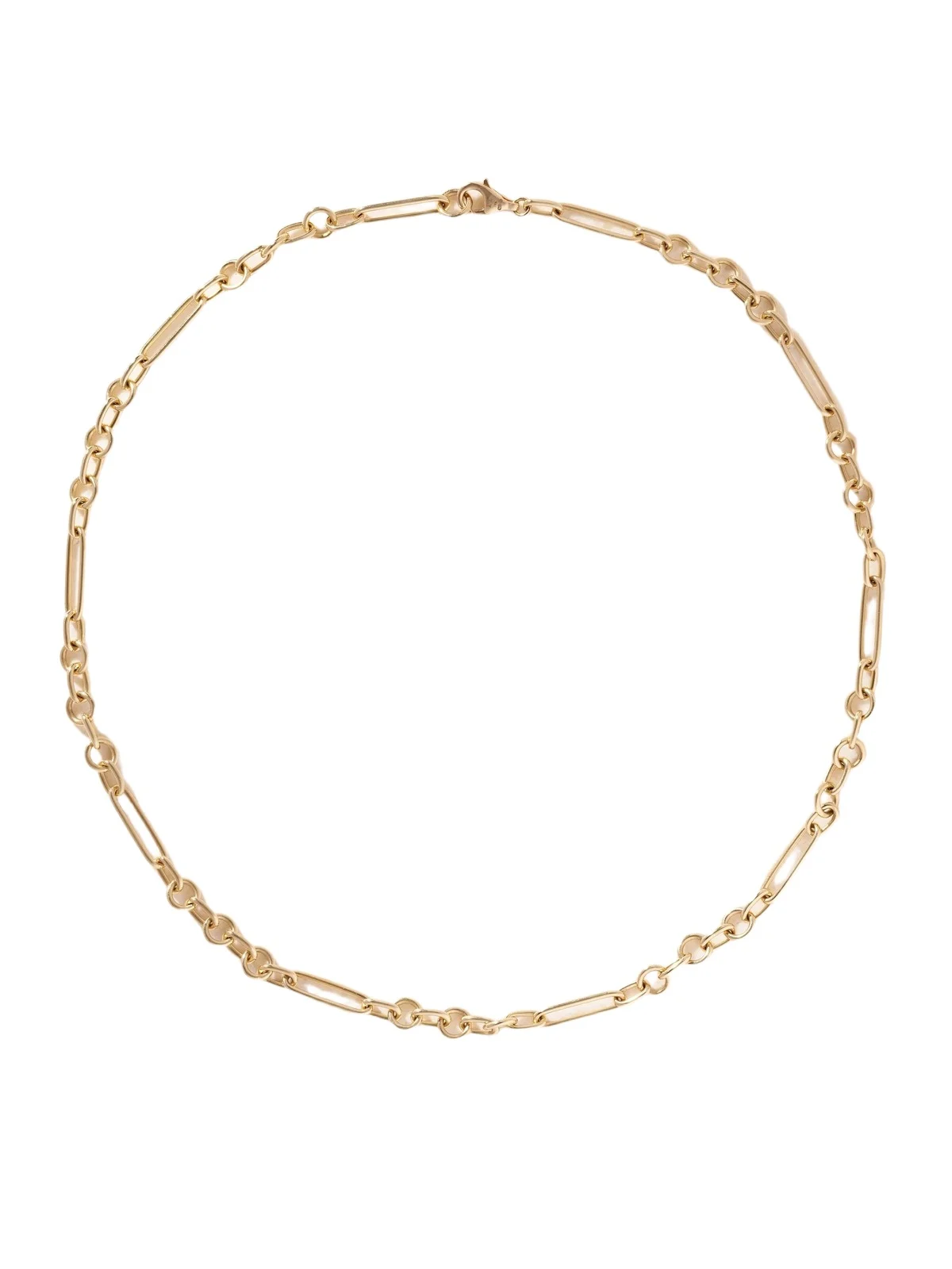 Small Mixed Clip 18-karat Gold Necklace